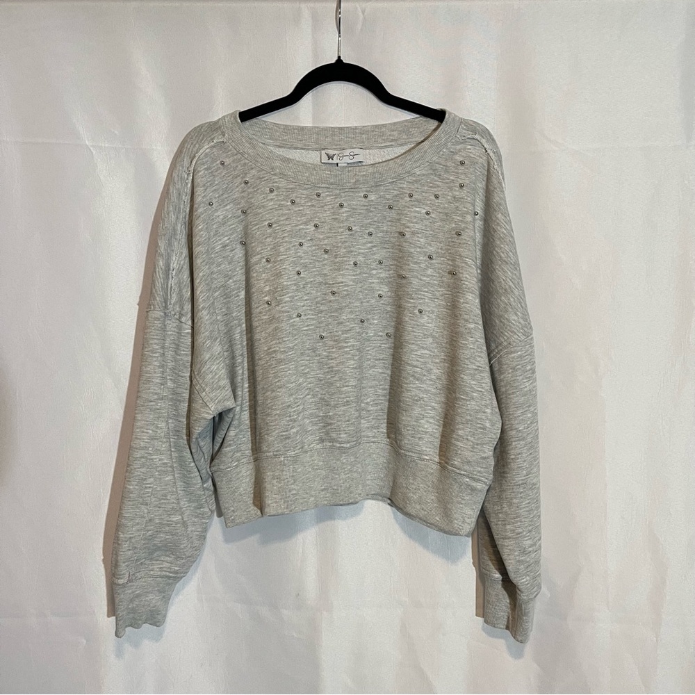 Jessica Simpson Gray Studded Sweatshirt